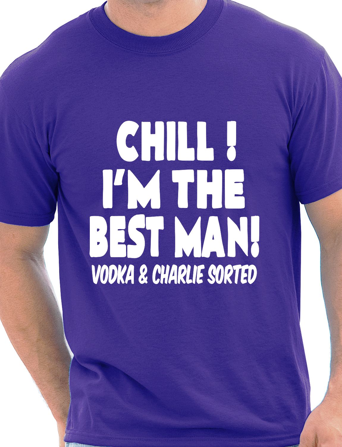 I'm The Best Man Vodka & Charlie Sorted Stag Do T-Shirt