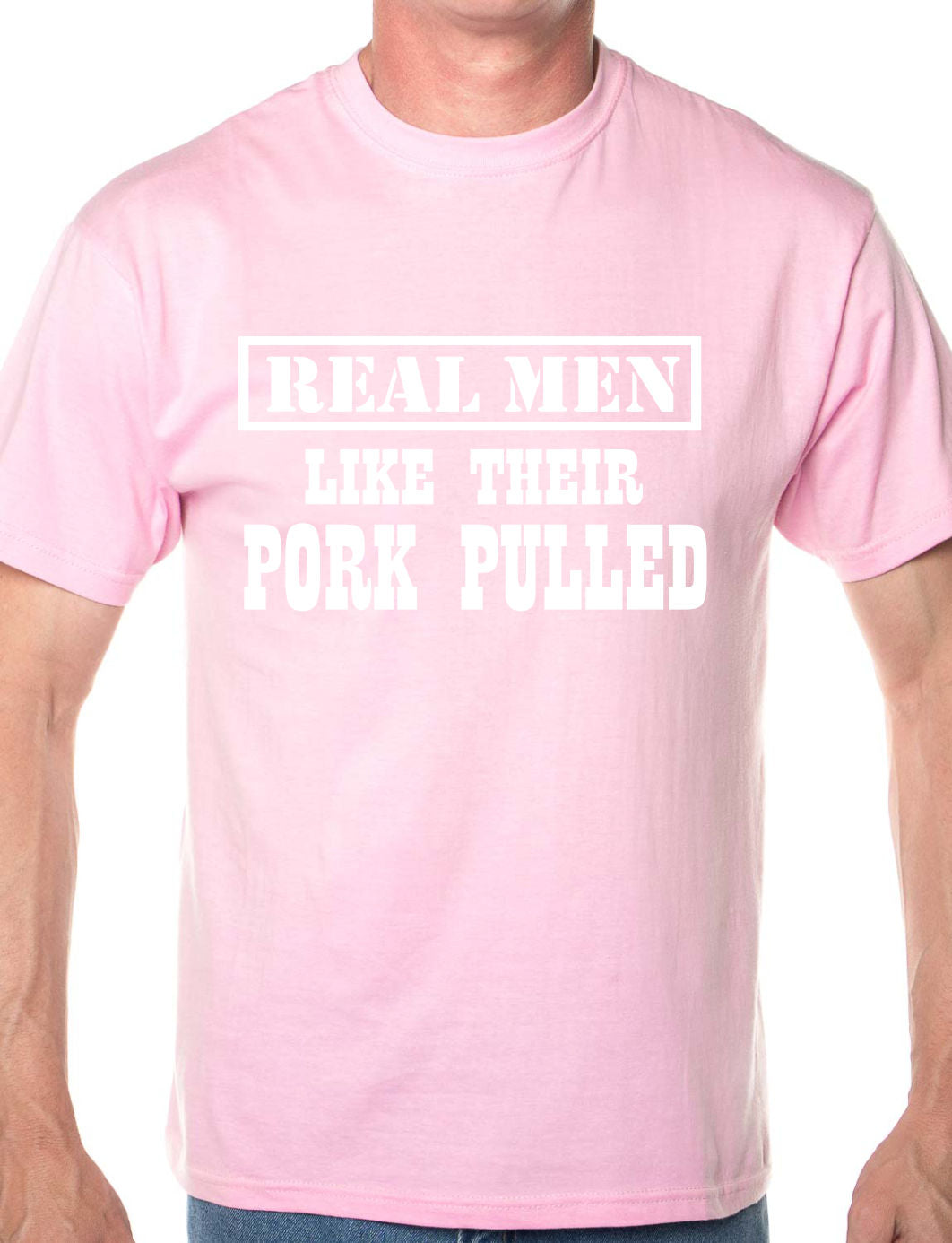 Real Men Like Their Pork Pulled Barbeque Mens T-Shirt Size S-XXL