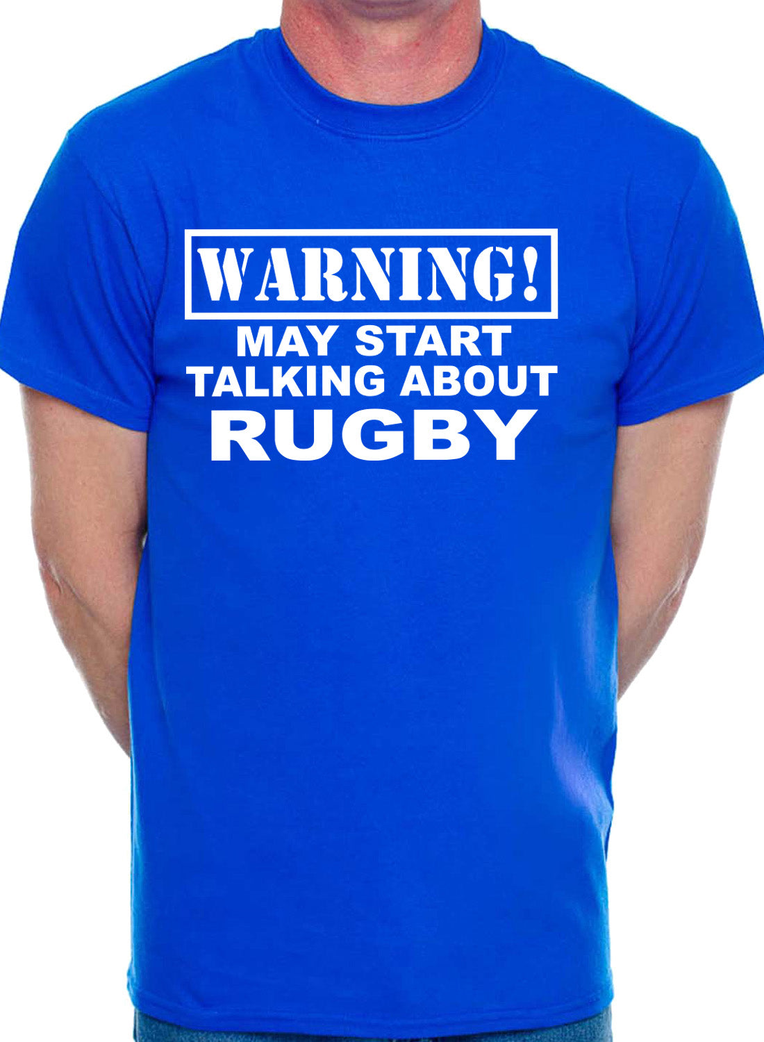 Warning May Talk About Rugby 6 Nations Rugy Player Mens T-Shirt