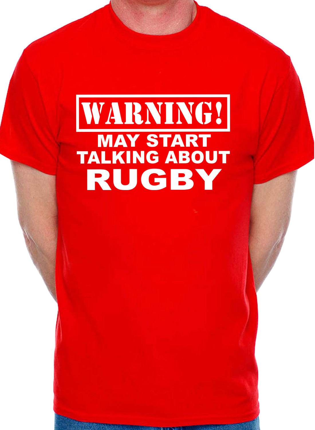 Warning May Talk About Rugby 6 Nations Rugy Player Mens T-Shirt