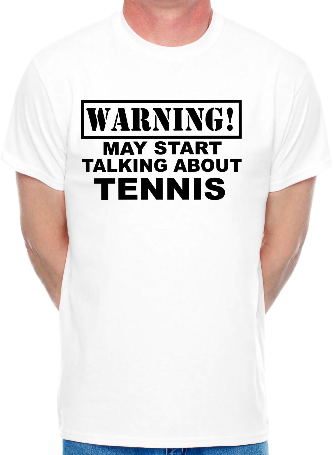Warning May Talk About Tennis Wimbledon Mens T-Shirt