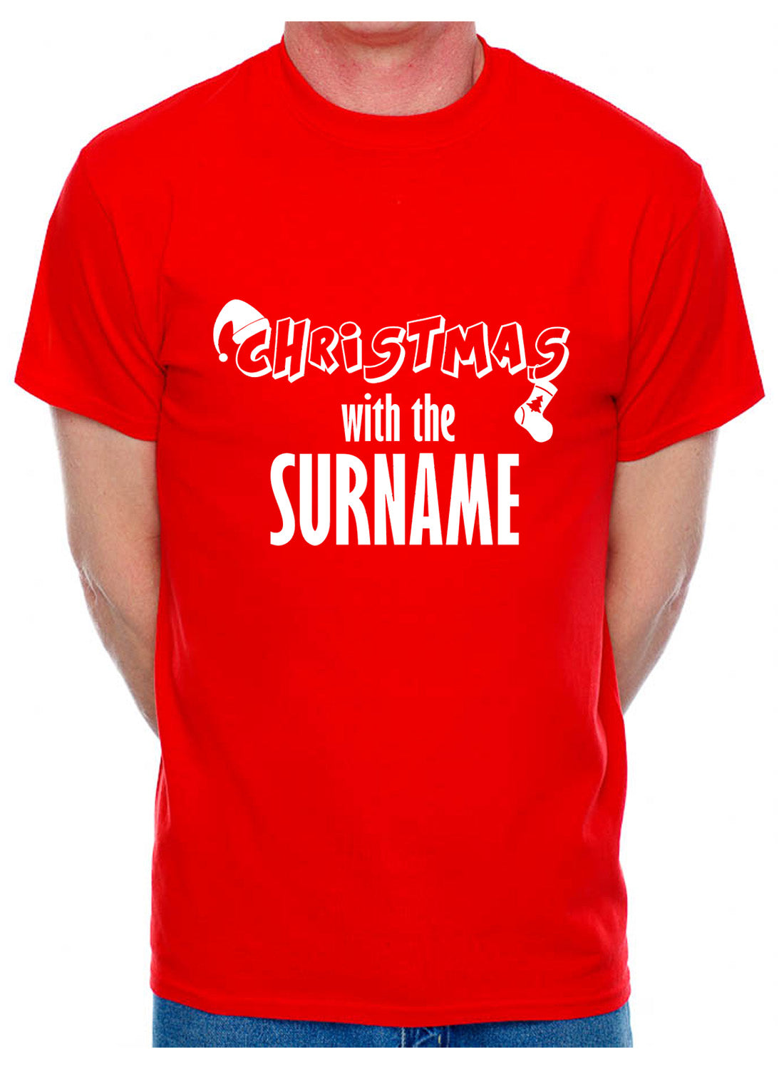 Personalised Mens T-Shirt Christmas With Any Name