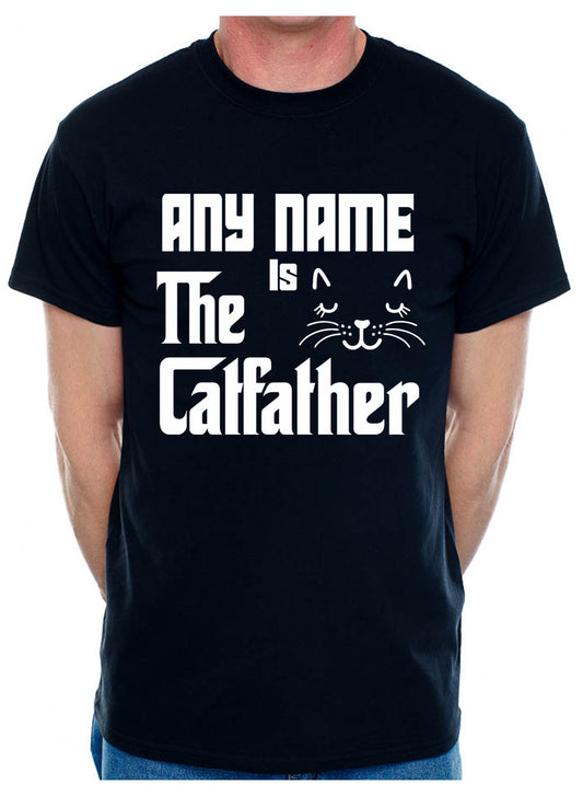 Personalised Mens T-Shirt The Catfather Any Name For Cat Lovers