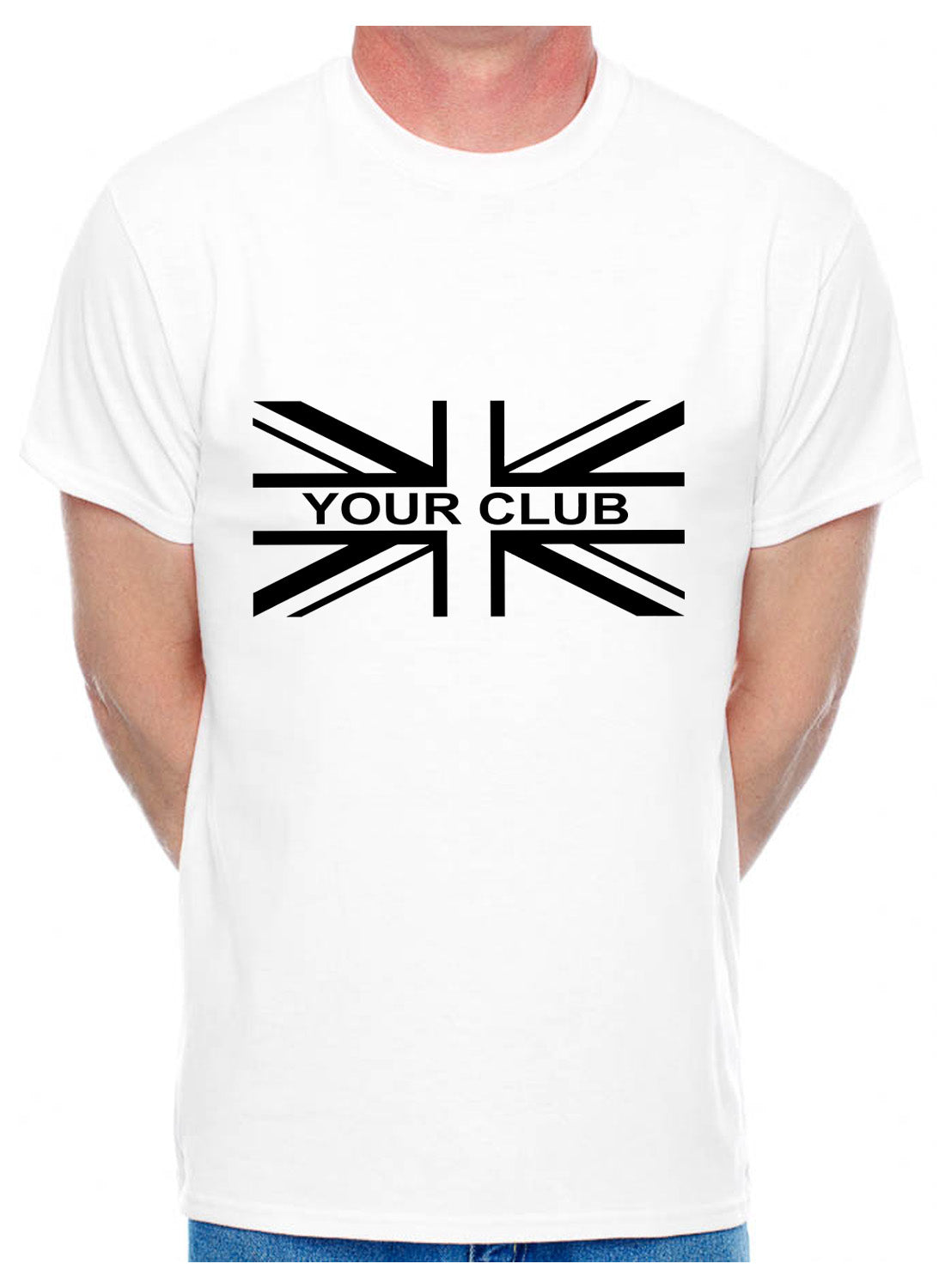 Personalised Mens T-Shirt Union Jack Your Club Name Sports Club