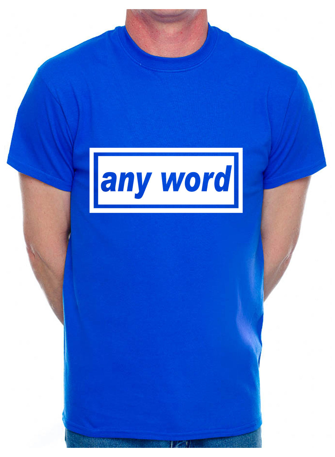 Customise Your Mens T-Shirt Any Word Choose A Name City Town Pub
