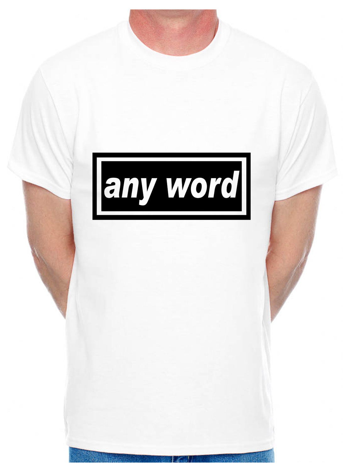 Customise Your Mens T-Shirt Any Word Choose A Name City Town Pub