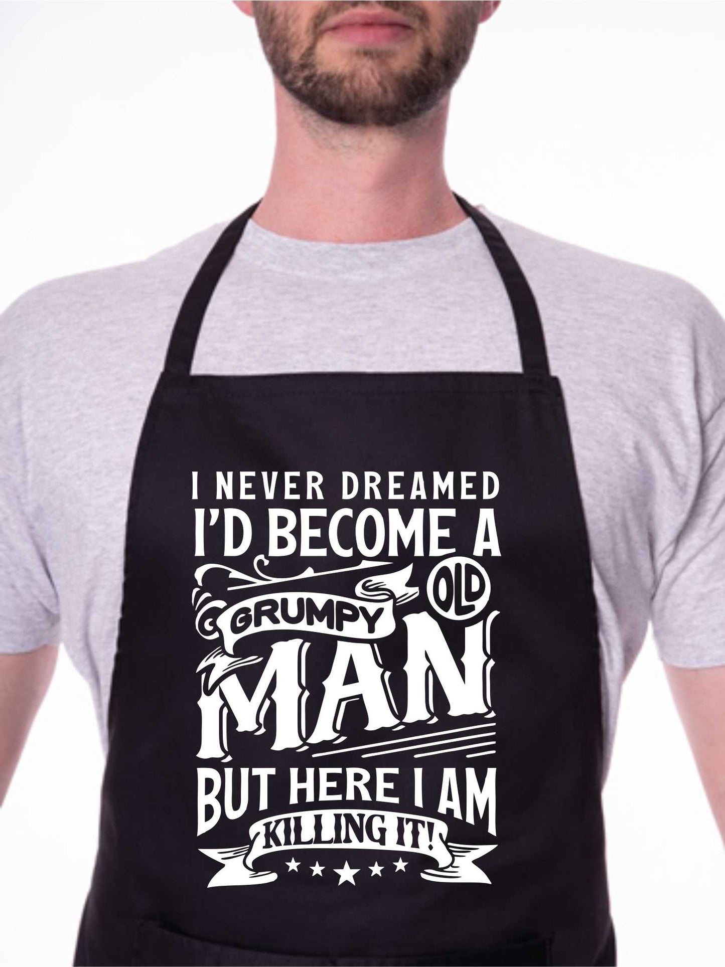 I've Become A Grumpy Old Man Funny BBQ Apron Baking Crafting Cooking Apron