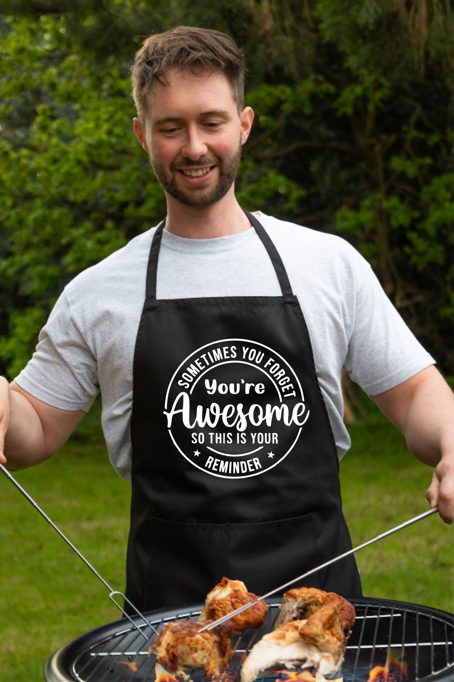 Sometimes You Forget Your Awesome Apron Funny Birthday Gift Cooking Baking BBQ