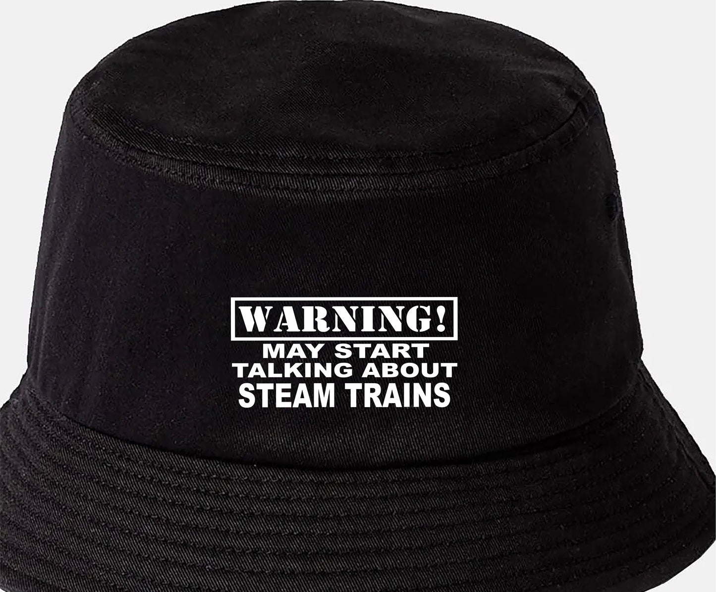Warning May Talk About Steam Trains Bucket Trainspotting Gift for Men & Ladies
