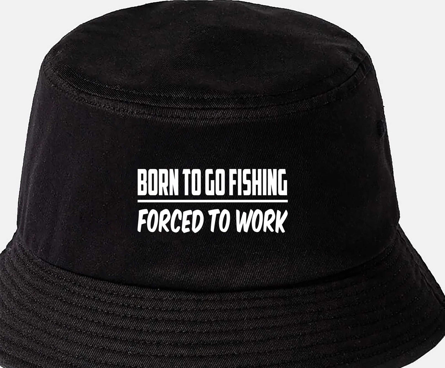Born To Go Fishing Bucket Hat Anglers Fishermans Gift For Men & Ladies