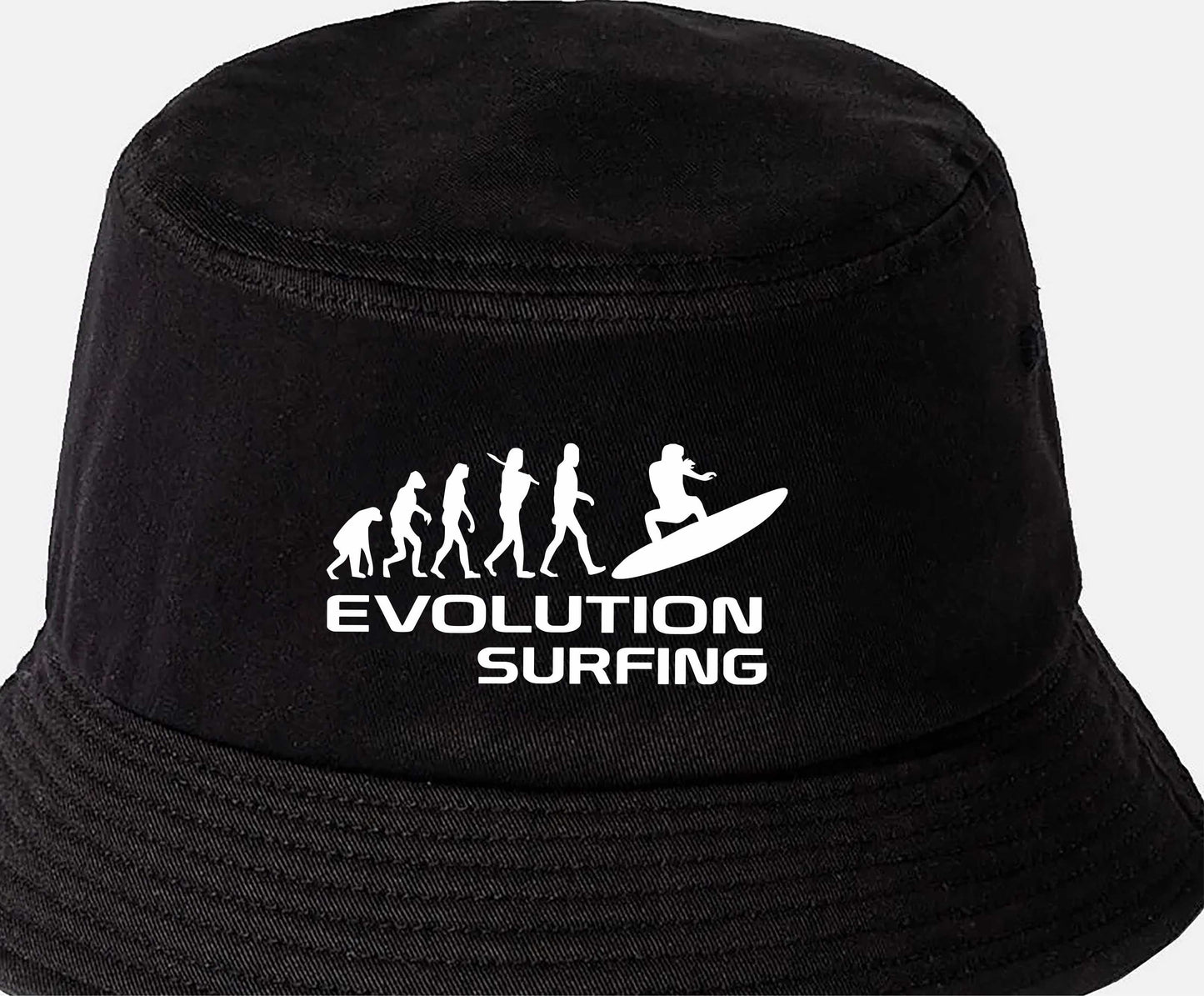 Evolution Of Surfing Bucket Hat Water Sports Gift For Men & Ladies