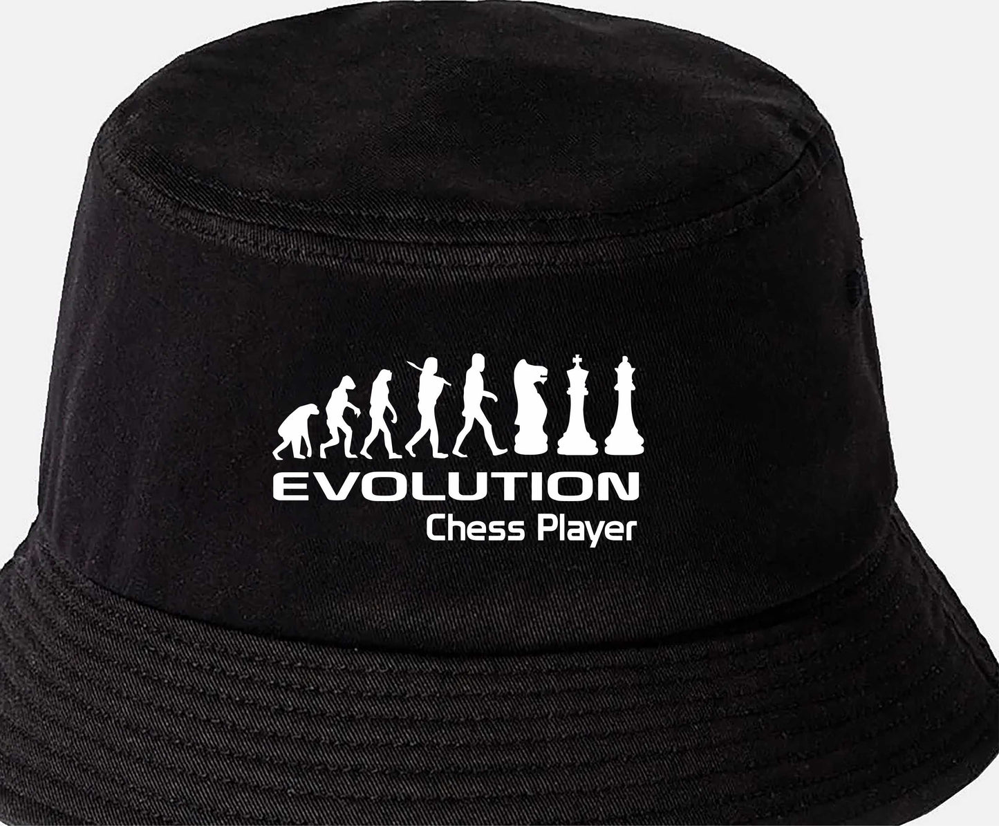 Evolution Of A Chess Player Bucket Hat Sports Hobbies Gift For Men & Ladies