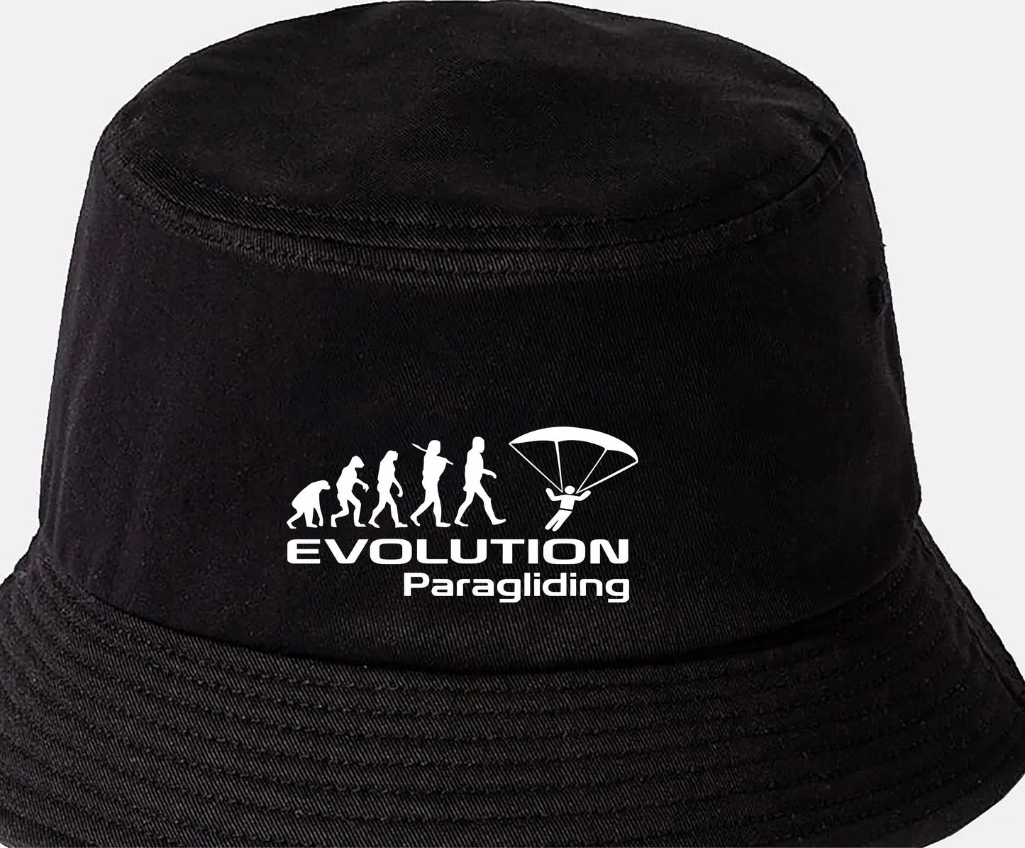Evolution of Paragliding Bucket Hat Birthday Gift Great for Men & Women