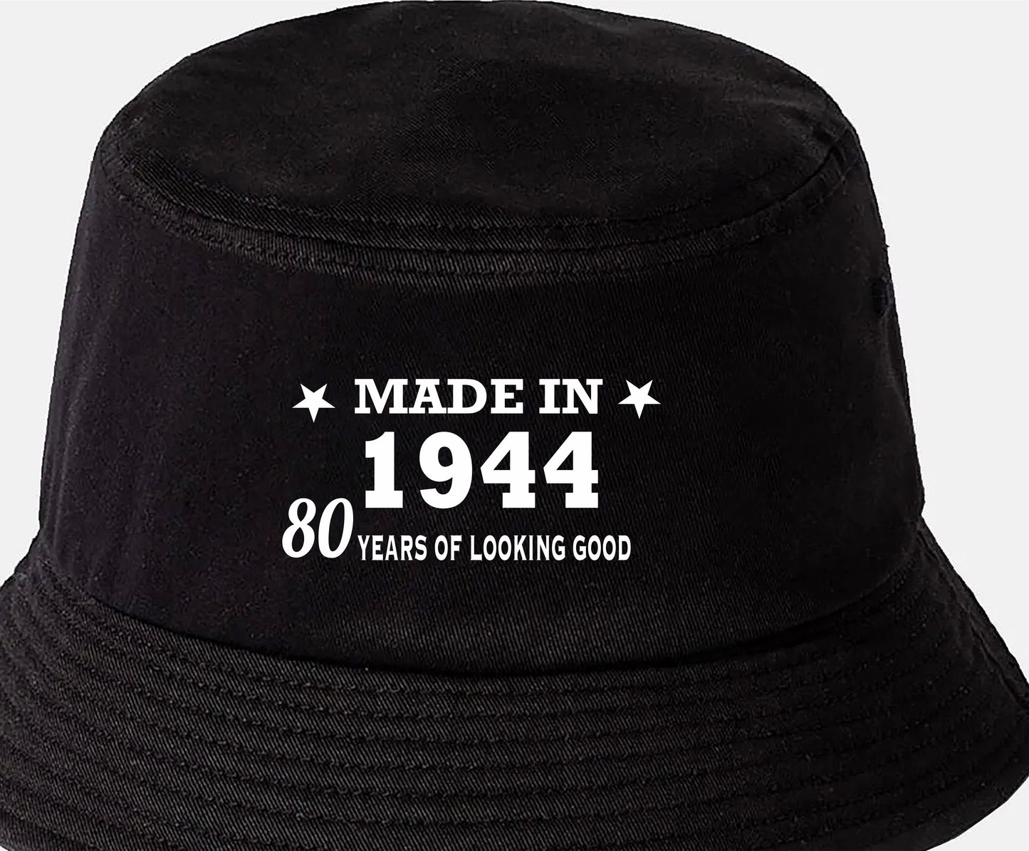 Totally Awesome Made In 1944 Bucket Hat 80th Birthday Age 80 Men & Ladies