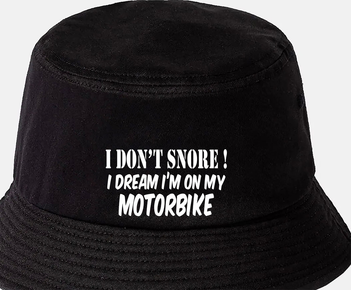 I Dream On My Motorbike Bucket Hat Birthday Gift Great for Men & Ladies