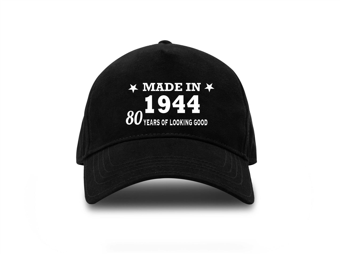 Made in 1944 80th Birthday Baseball Cap 80 Year Old Gift For Men & Ladies