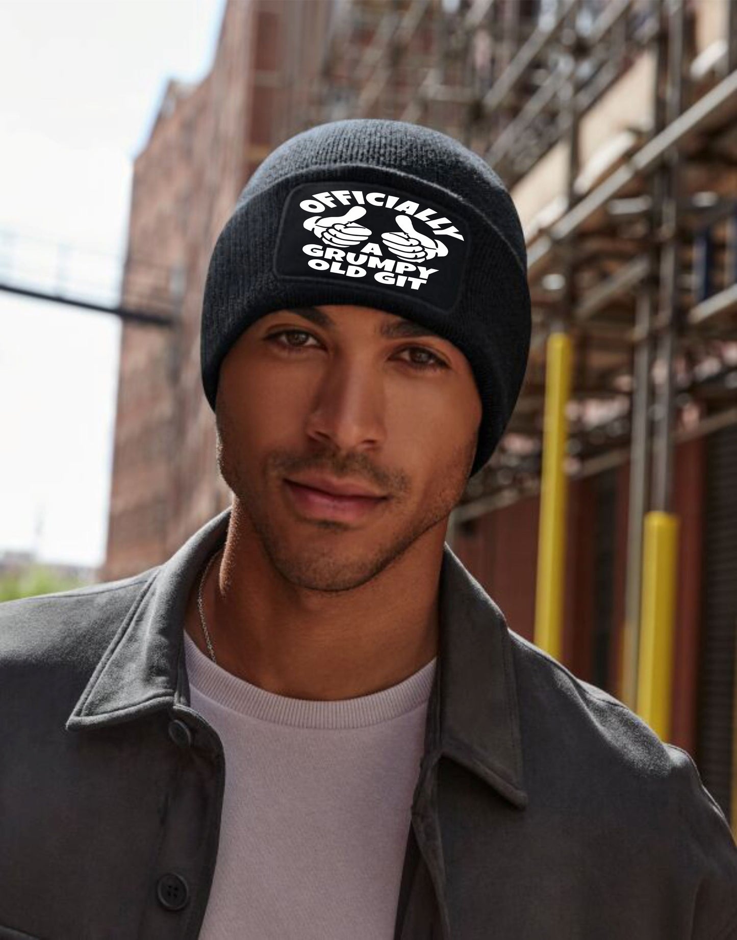 Officially A Grumpy Old Git Beanie Hat Birthday Father's Day Gift For Men