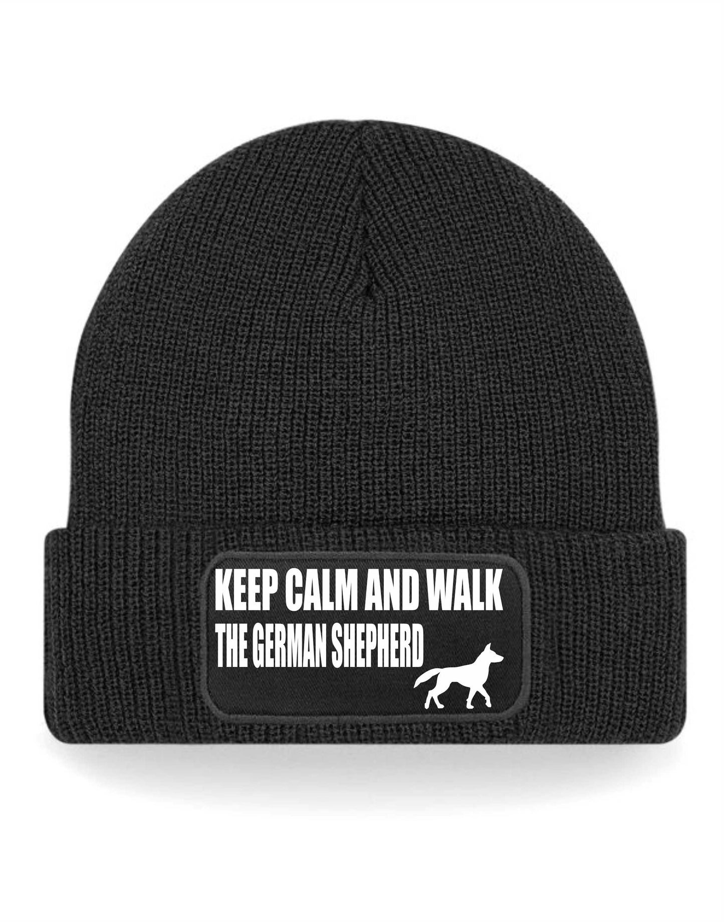 Keep Calm Walk The German Shepherd Beanie Hat Dog Lovers Gift For Men & Ladies