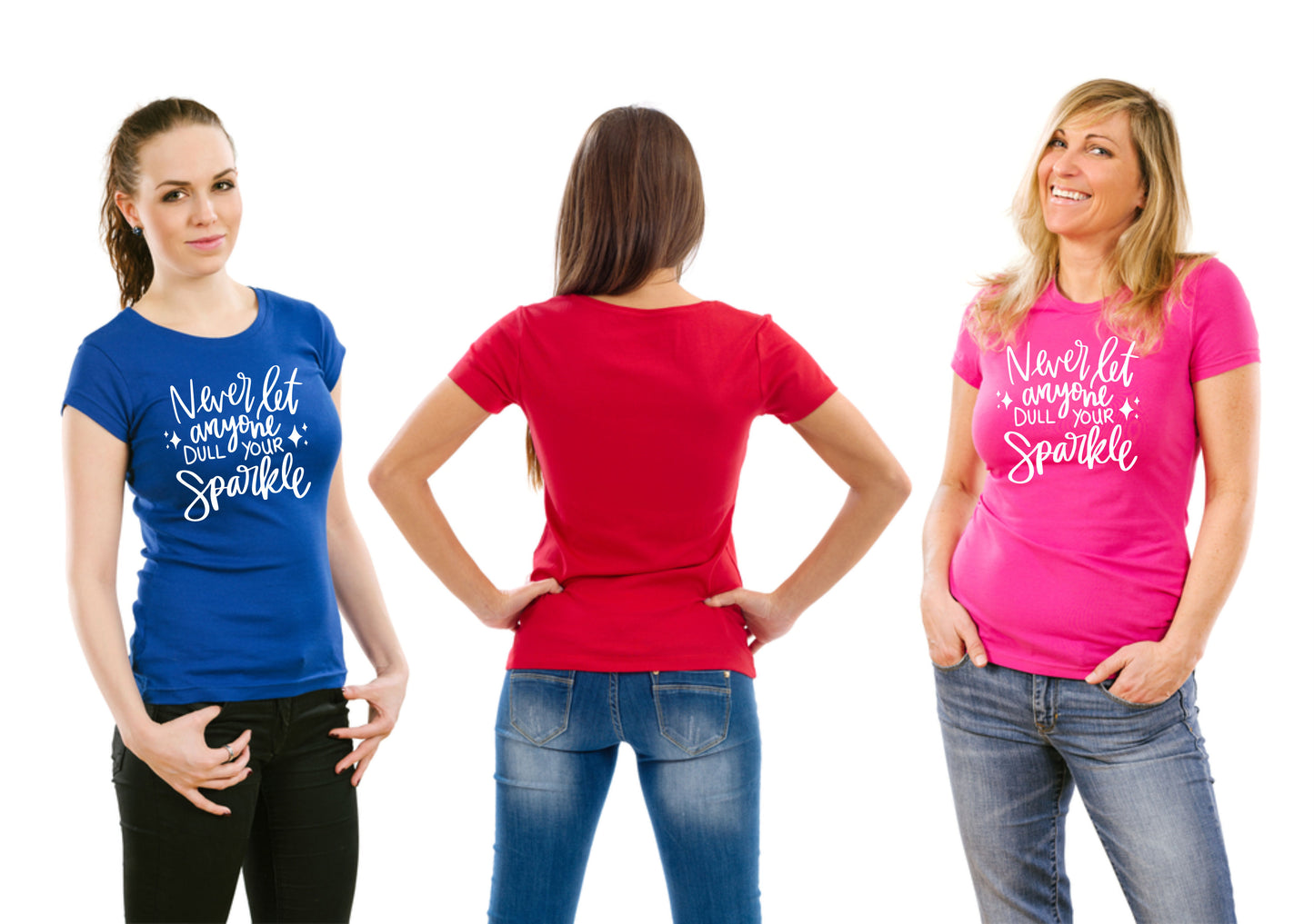 Never Let Anyone Dull Sparkle Mental Health Self Love Womens T-Shirt Funny Tee Ladies