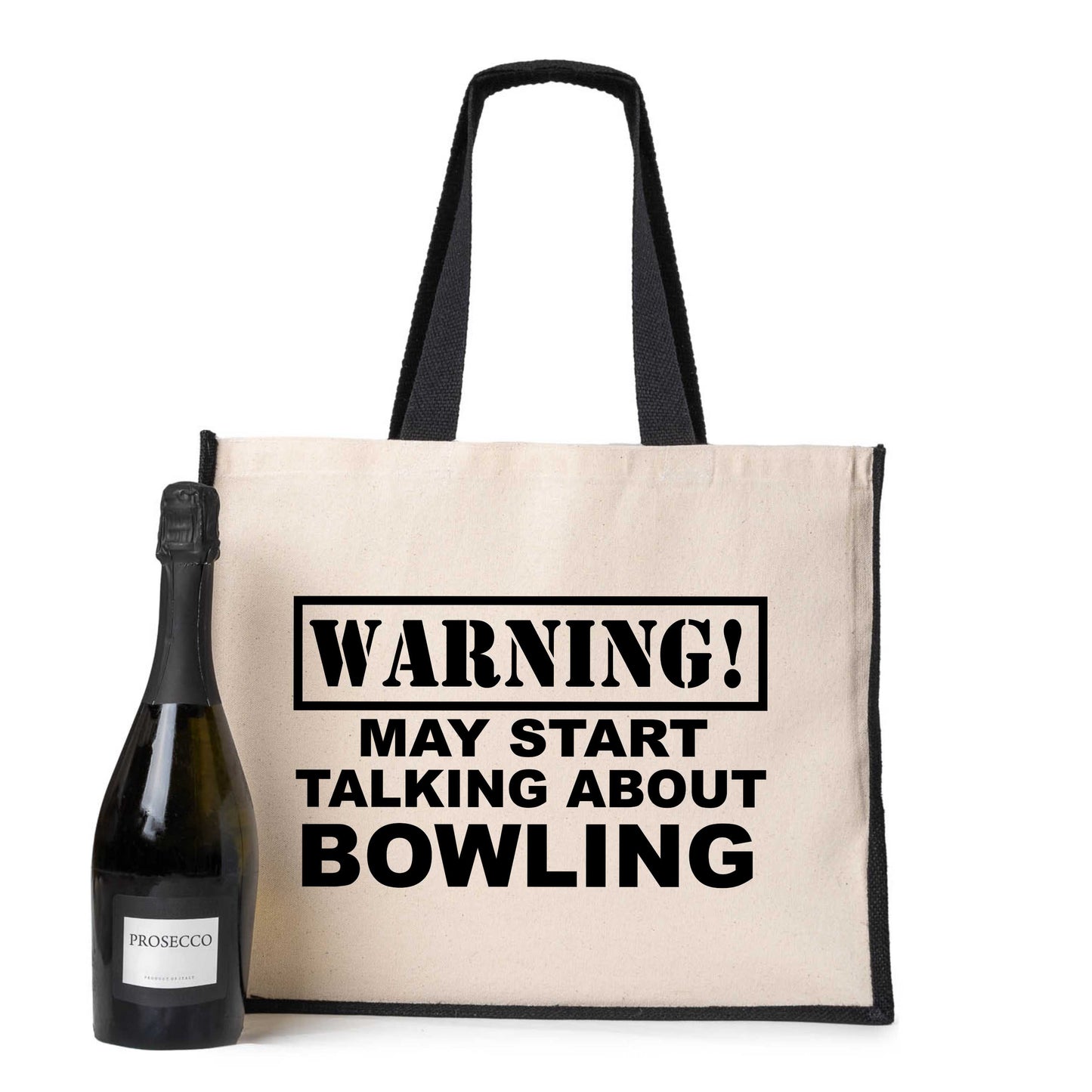 Warning May Talk About Bowling Tote Bag Crown Green Ladies Canvas Shopper