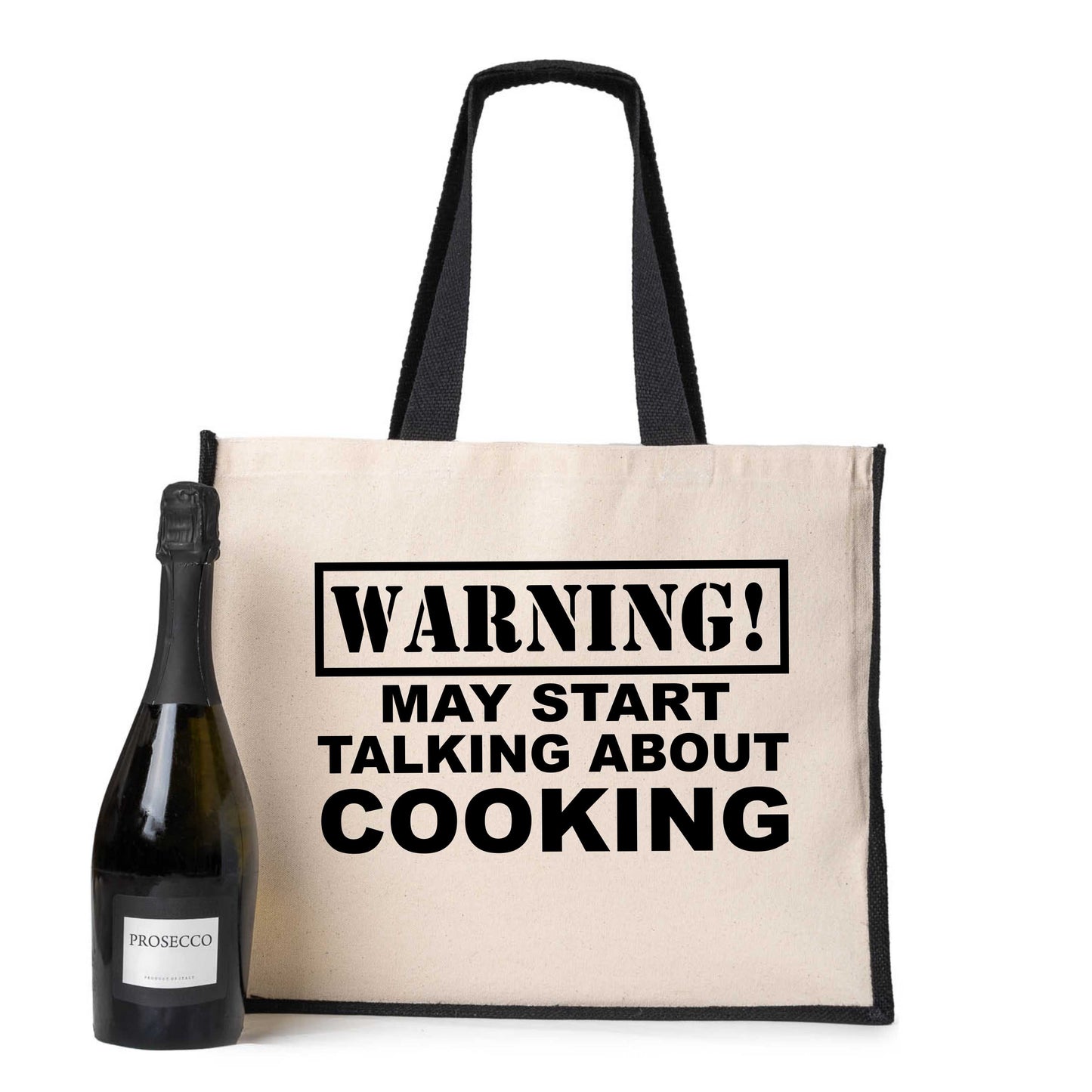 Warning May Talk About Cooking Tote Bag Ladies Canvas Shopper
