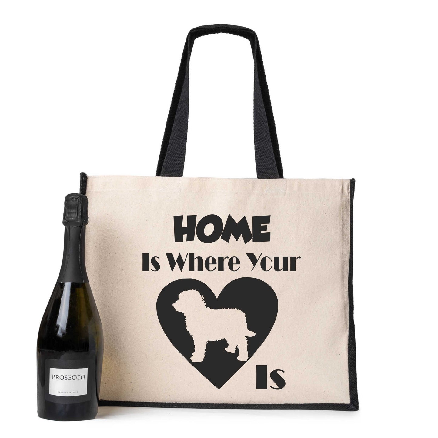 Home Is Where The Cockapoo Is Tote Bag Dog Lovers Ladies Canvas Shopper