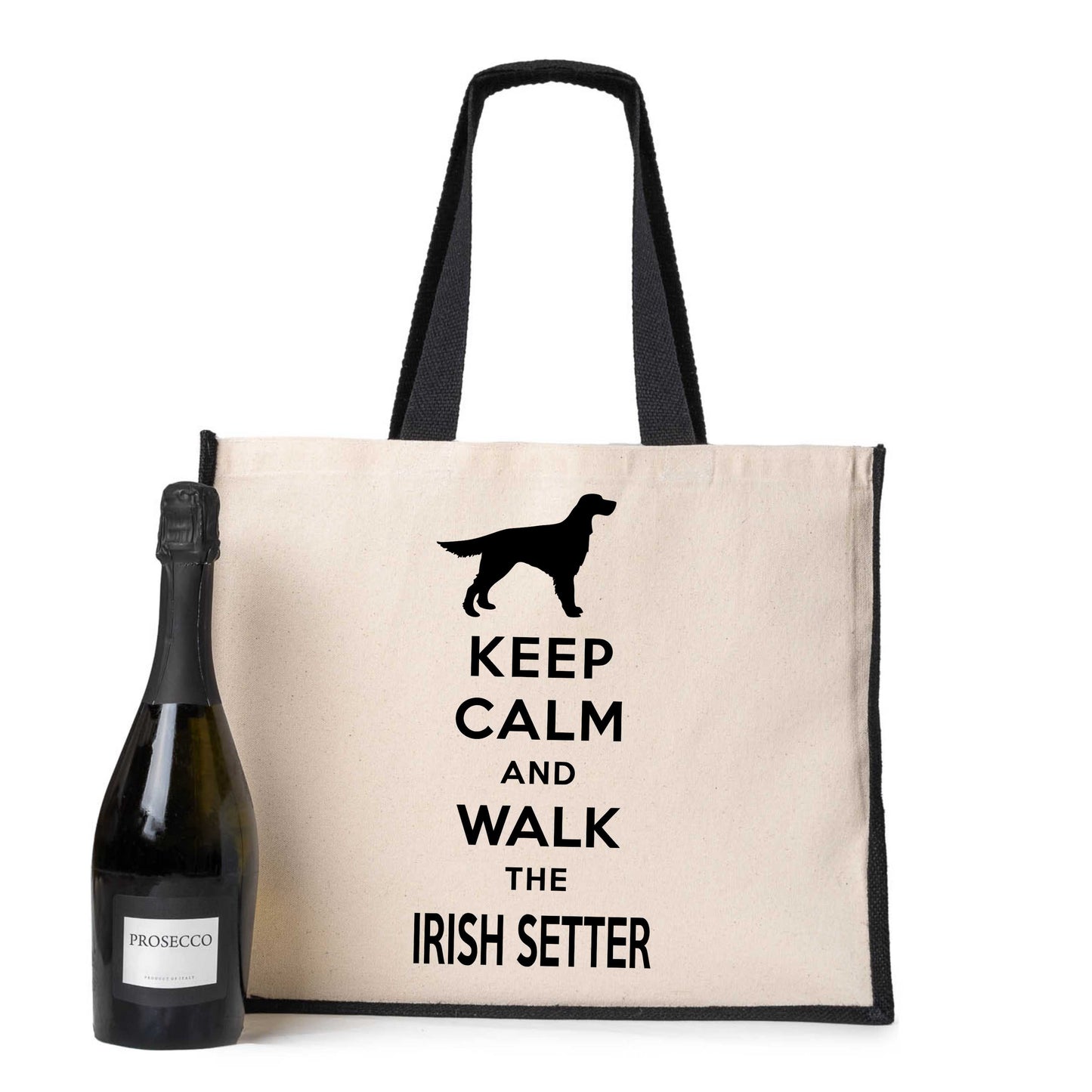 Keep Calm & Walk Irish Setter Tote Bag Dog Lovers Ladies Canvas Shopper