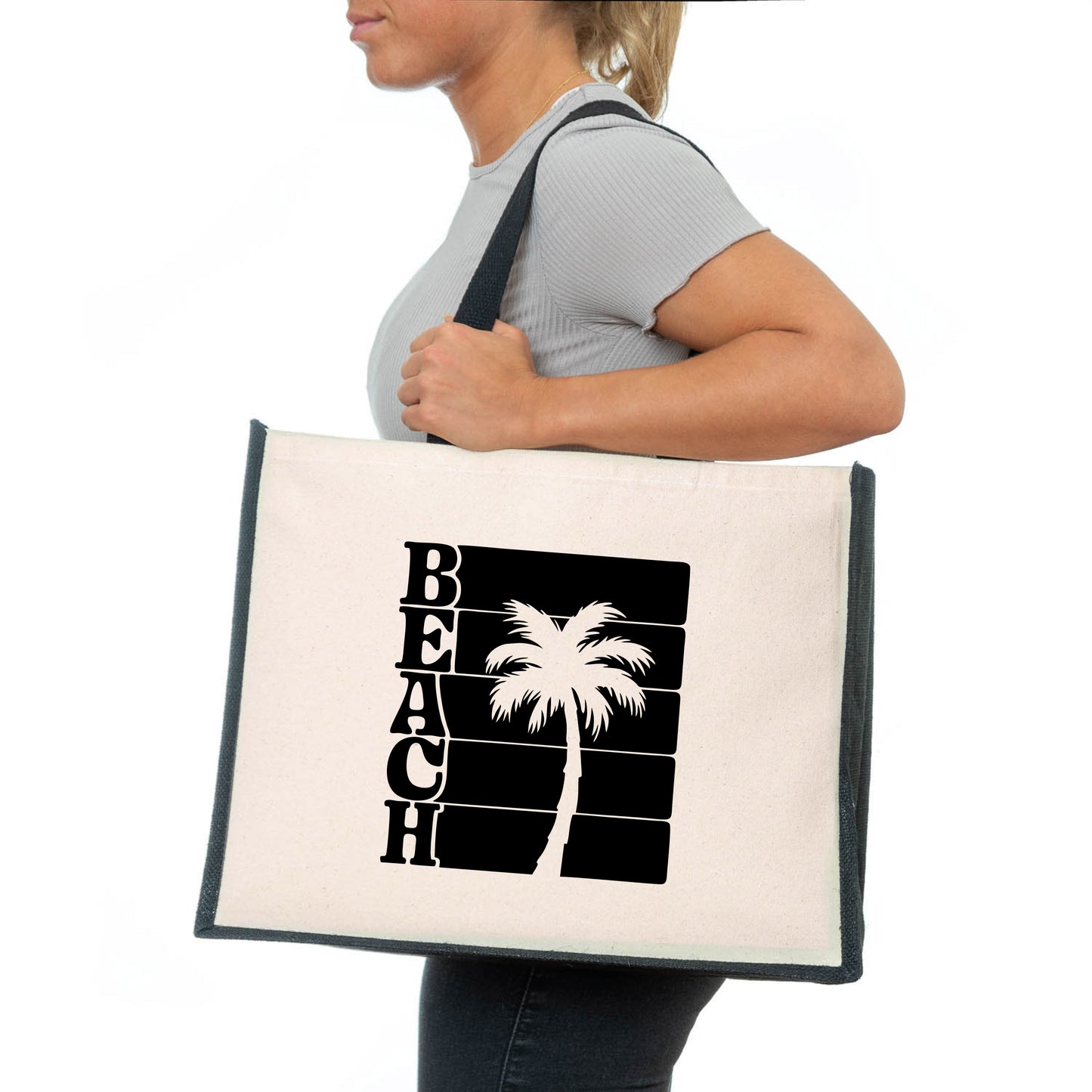 Beach Tote Bag Perfect For Holiday Travel Bag Ladies Canvas Shopper