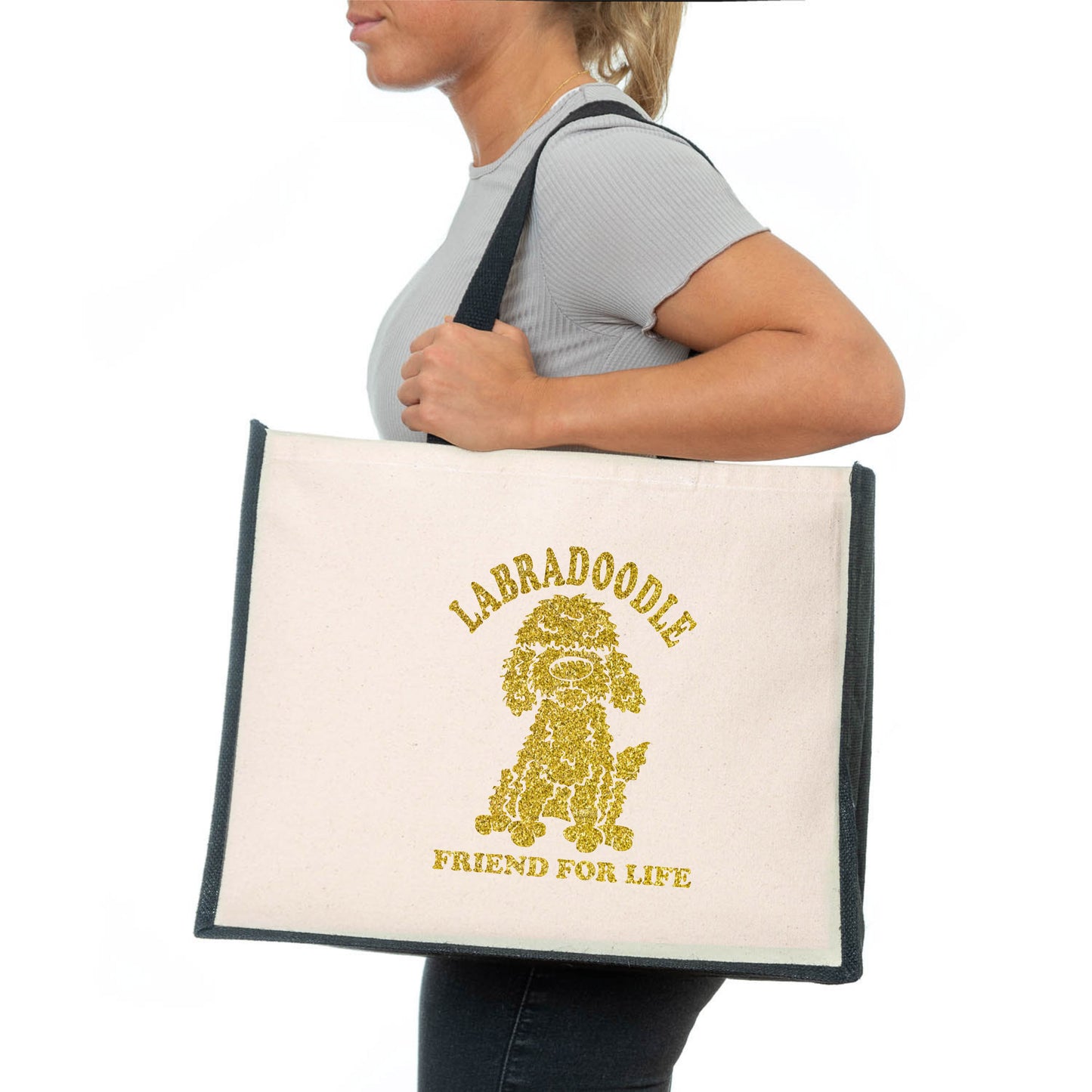 Labradoodle Tote Bag Gift For Dog Lovers Ladies Canvas Shopper