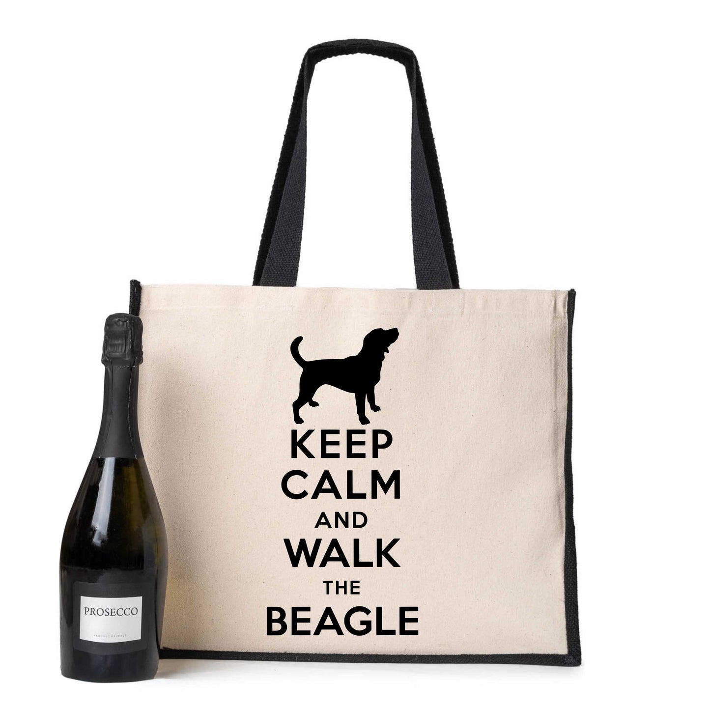 Keep Calm & Walk The Beagle Tote Bag Dog Lovers Ladies Canvas Shopper
