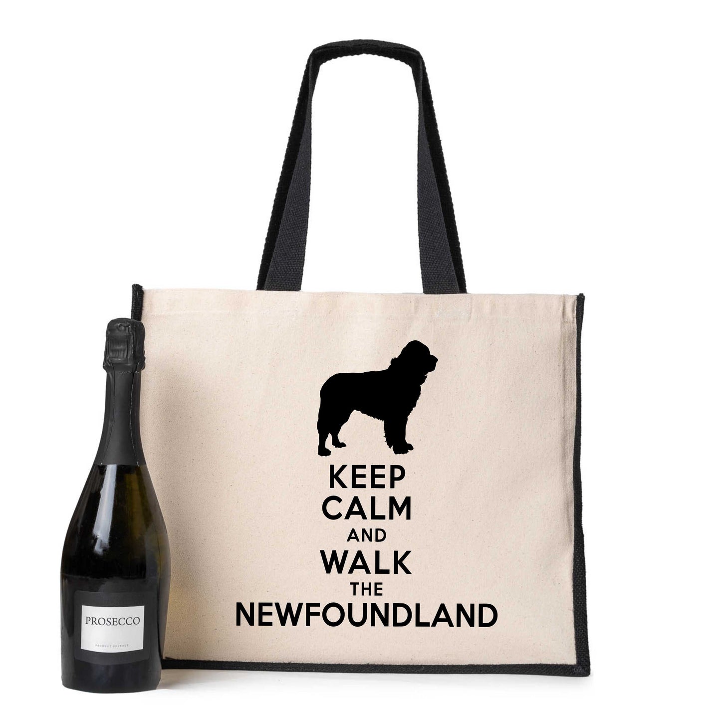 Keep Calm & Walk The Newfoundland Tote Bag Dog Lovers Ladies Canvas Shopper