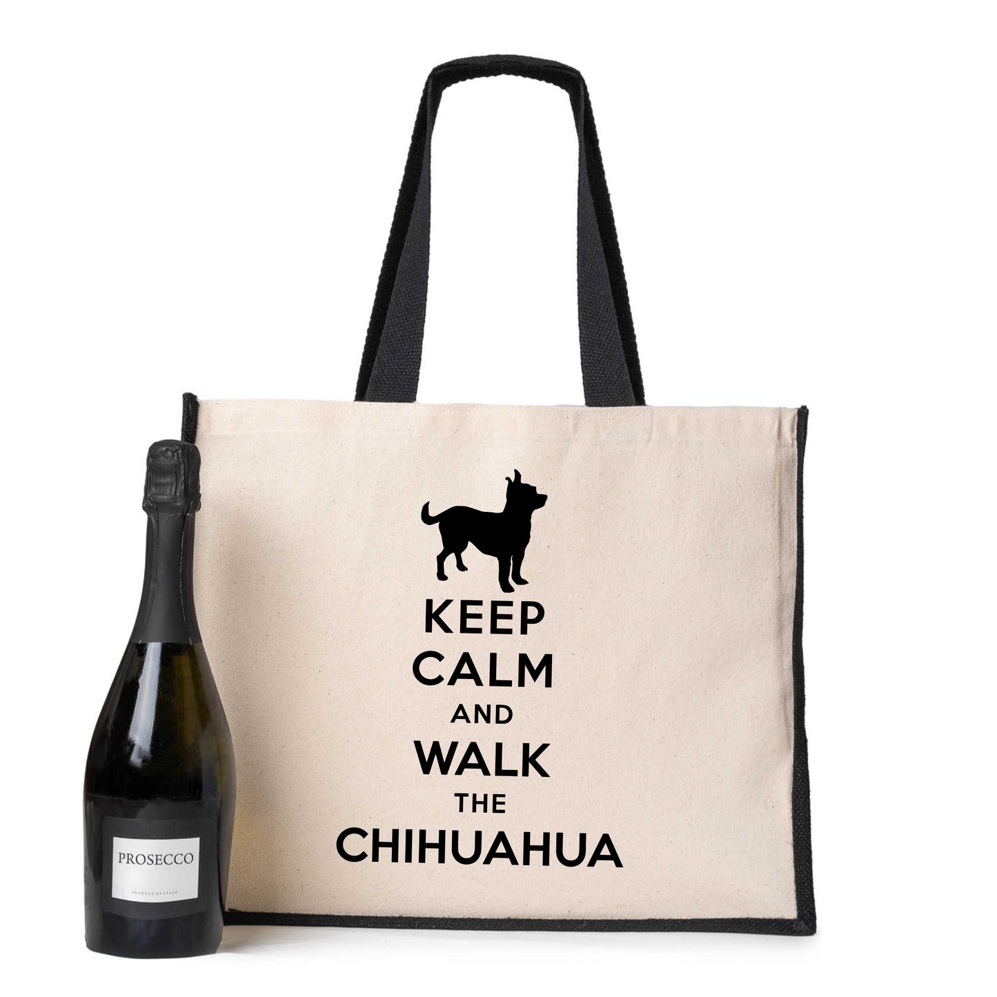 Keep Calm & Walk The Chihuahua Tote Bag Dog Lovers Ladies Canvas Shopper