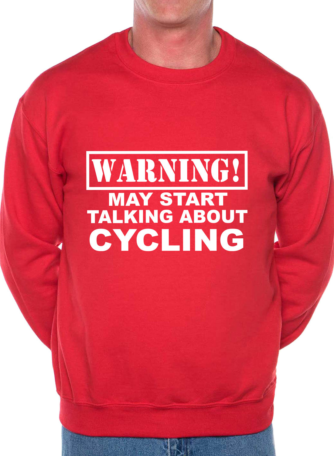 Warning May Talk About Cycling Biking Sweatshirt