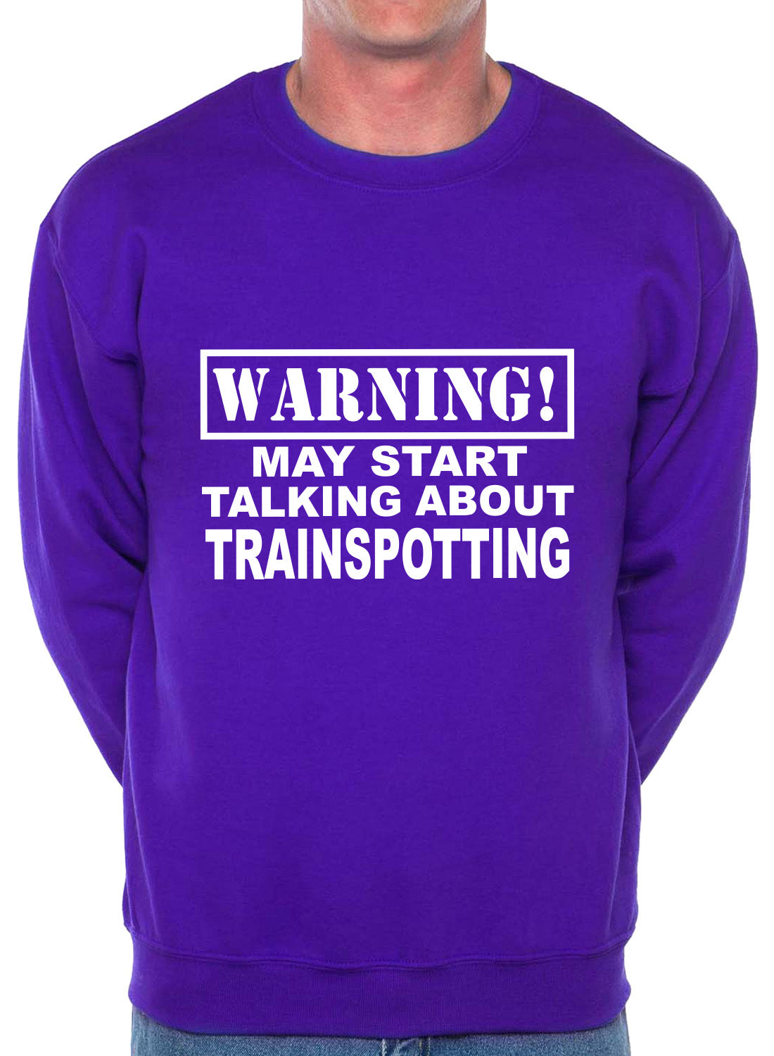 Warning May Talk About Trainspotting Steam Trains Sweatshirt