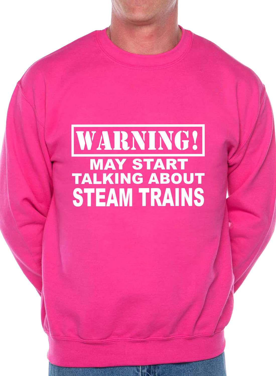 Warning May Talk About Steam Trains Train Spotter Sweatshirt