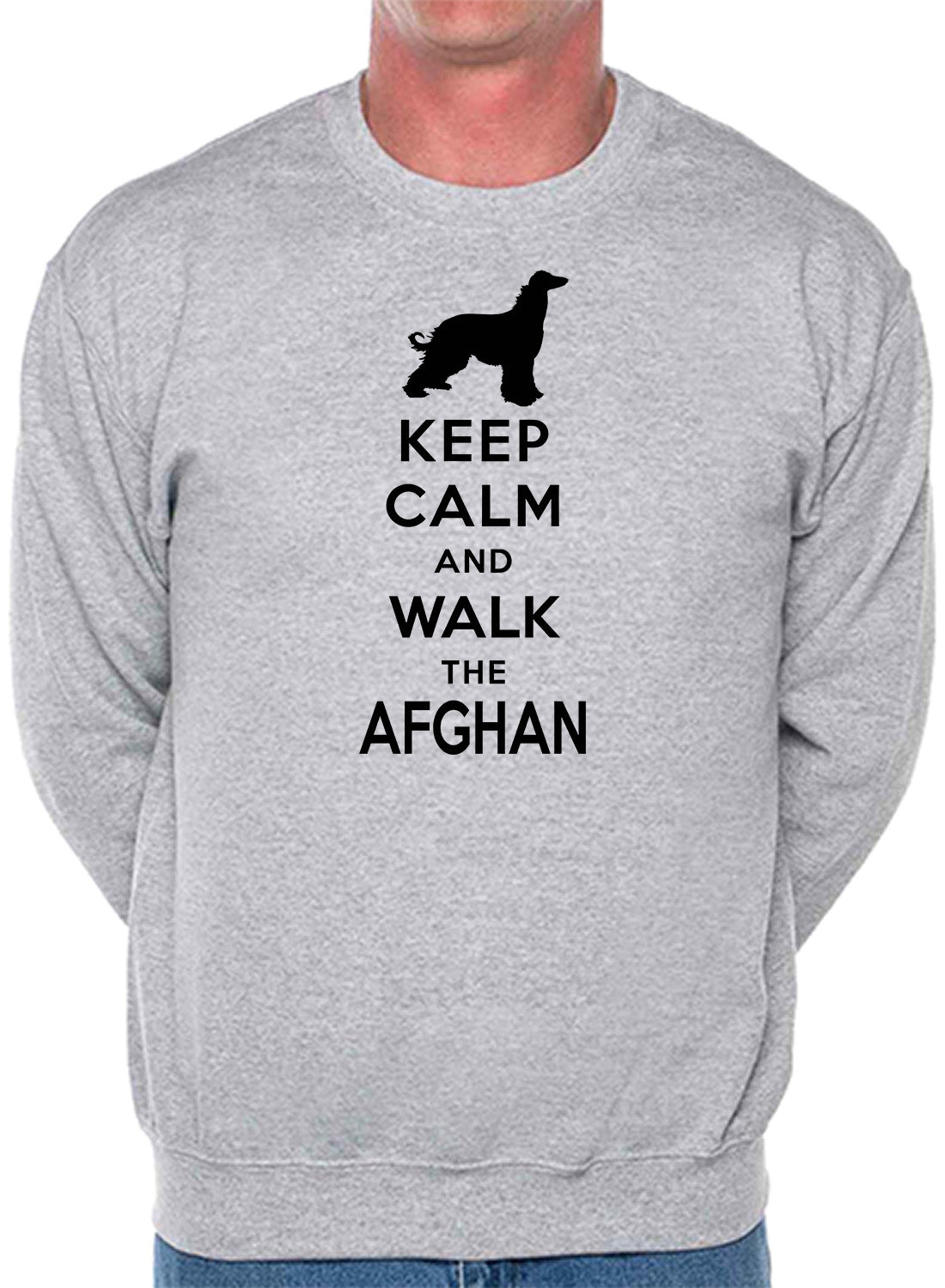 Keep Calm & Walk Afghan Hound Dog Lover Sweatshirt