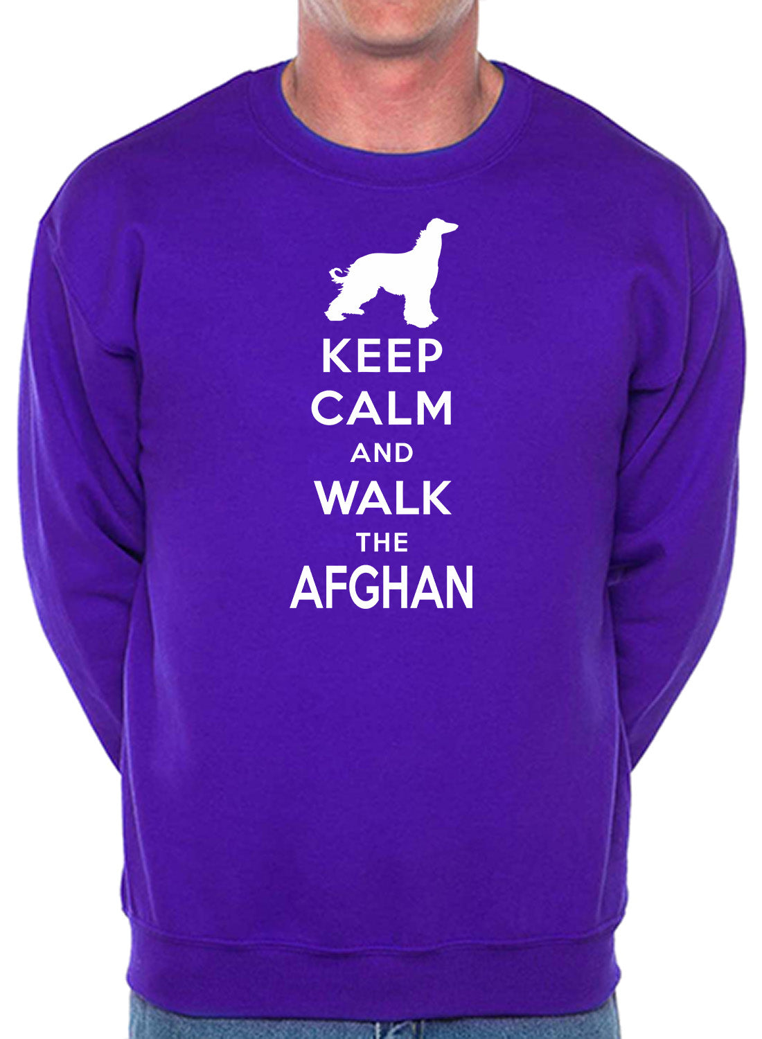 Keep Calm & Walk Afghan Hound Dog Lover Sweatshirt