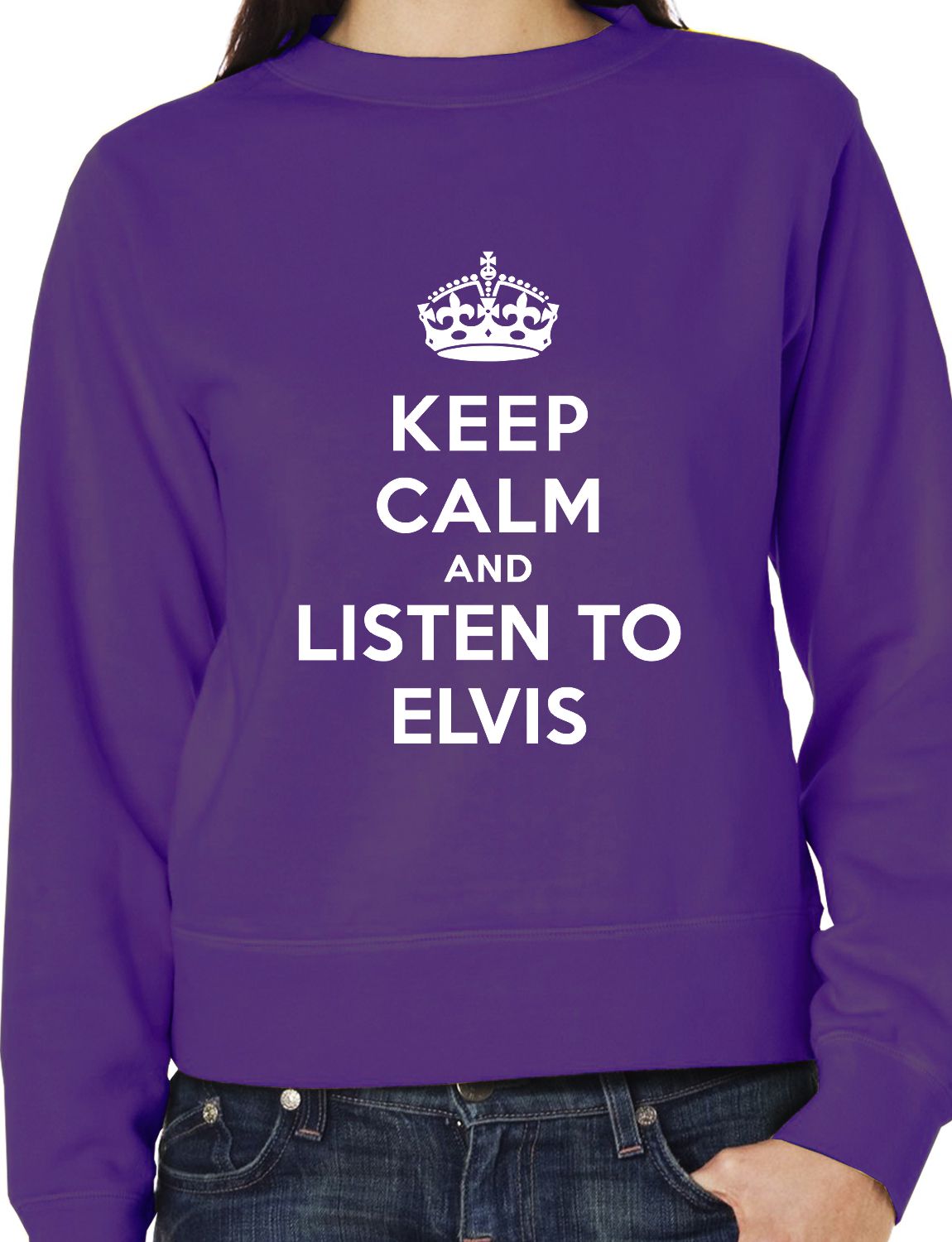 Keep Calm Listen To Elvis Music Gift Sweatshirt