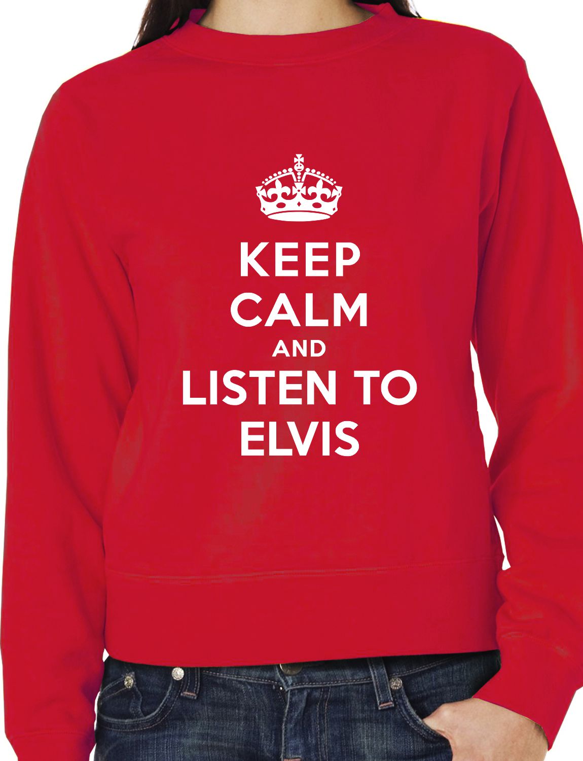 Keep Calm Listen To Elvis Music Gift Sweatshirt