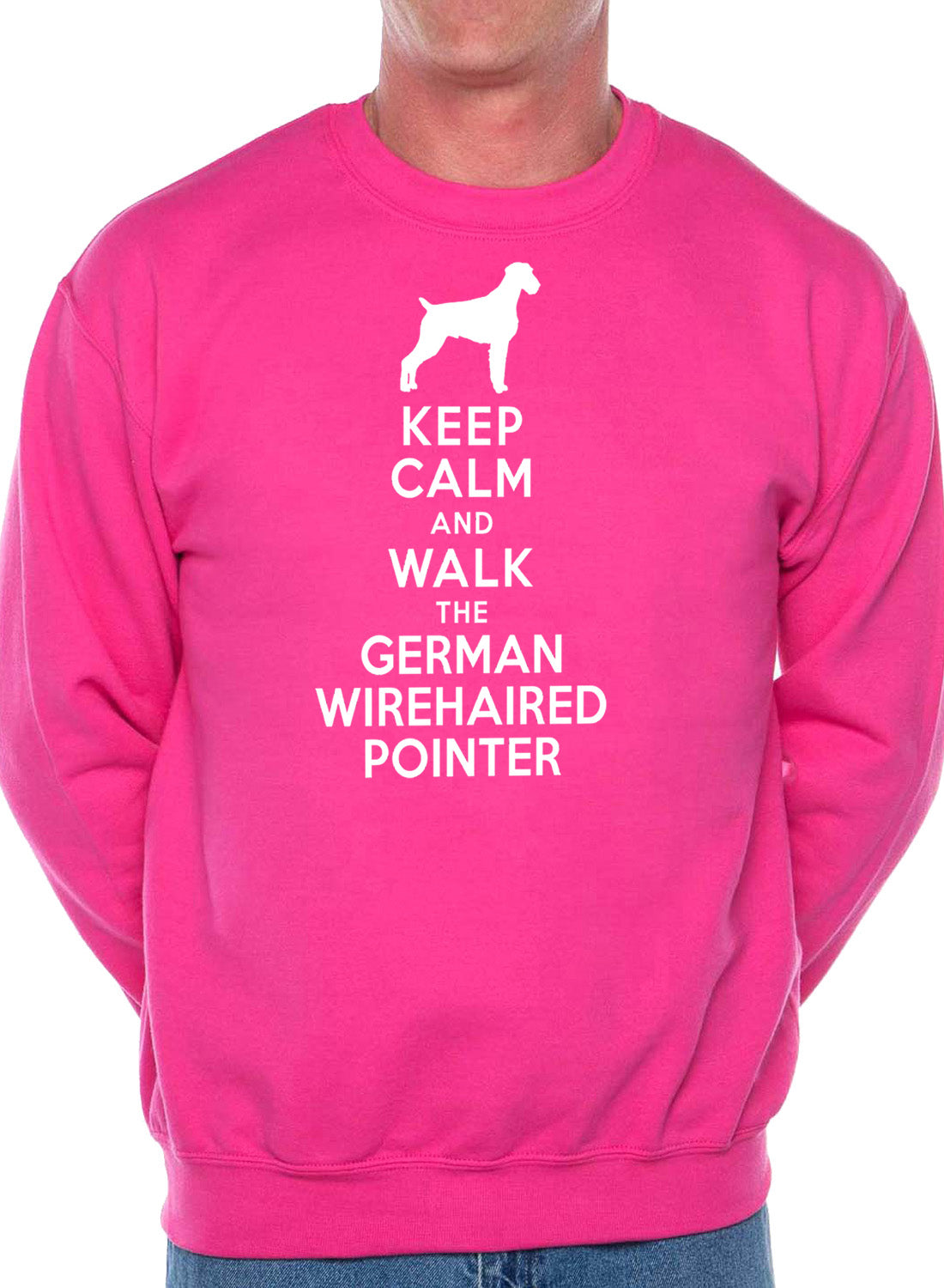 Keep Calm Walk The German Wirehaired Pointer Dog Lovers Sweatshirt