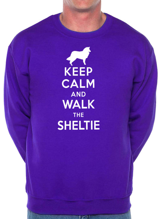 Keep Calm Walk The Sheltie Dog Lovers Sweatshirt