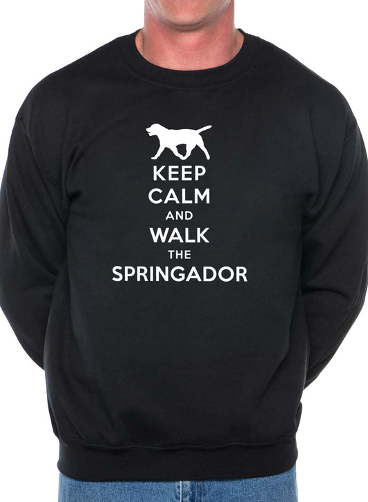 Keep Calm Walk The Springador Dog Lovers Sweatshirt