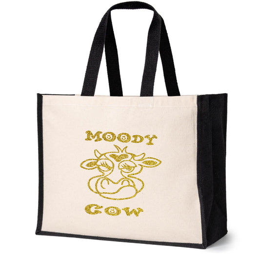 Moody Cow Women's Tote Bag Funny Birthday Ladies Canvas Shopper