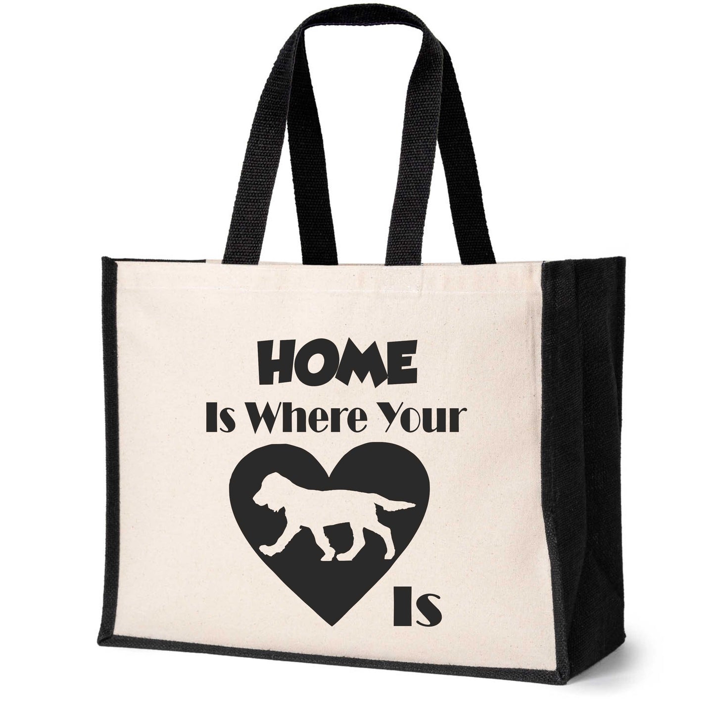 Home Is Where The Sprocker Is Tote Bag Dog Lovers Ladies Canvas Shopper
