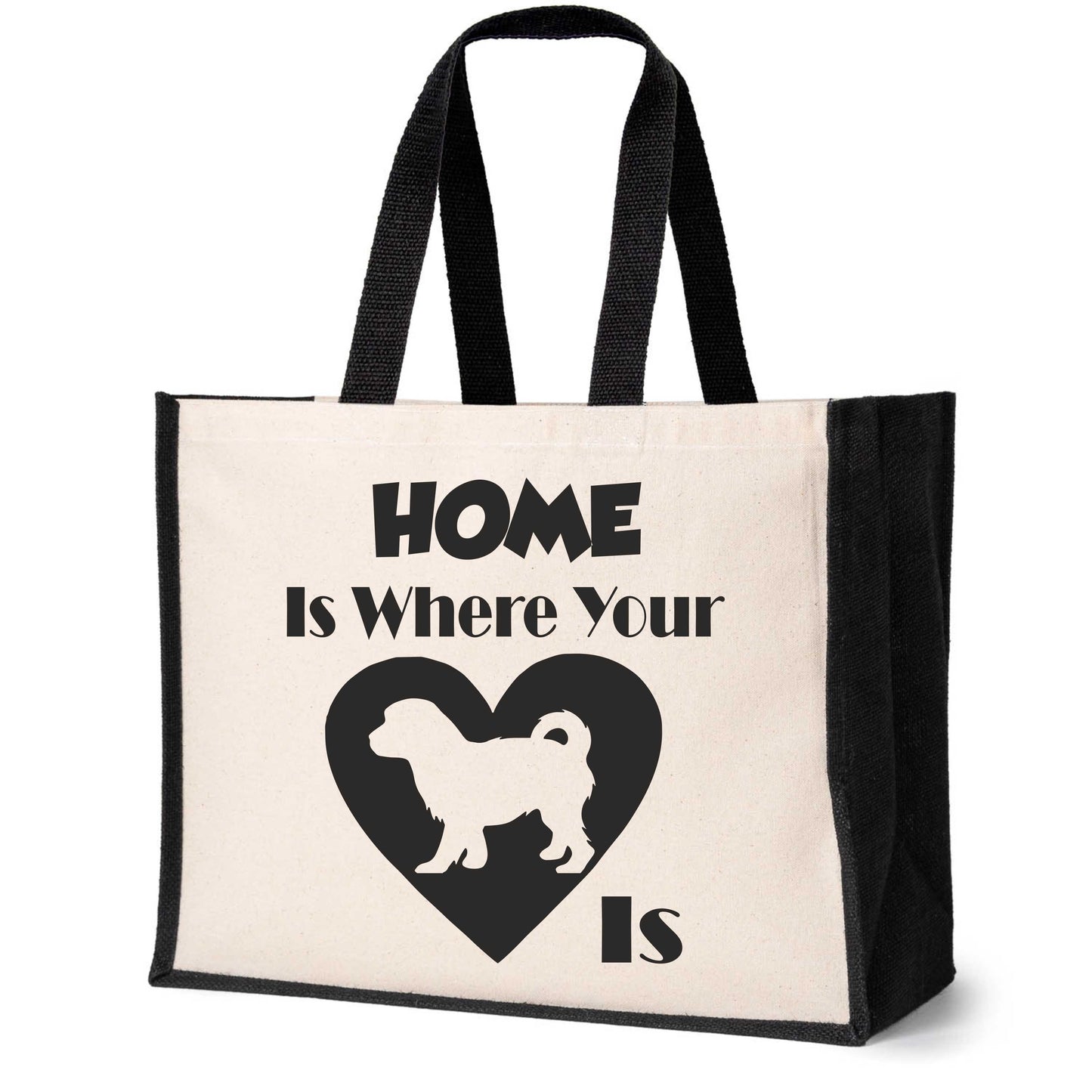 Home Is Where The Cavachon Is Tote Bag Dog Lovers Ladies Canvas Shopper