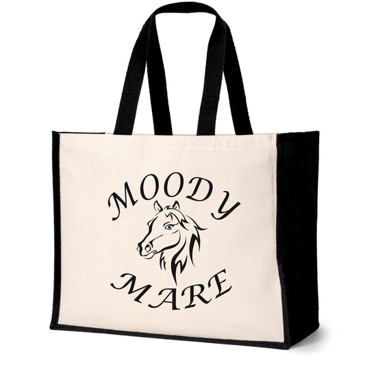 Moody Mare Tote Bag Funny Birthday Gift For Ladies Canvas Shopper
