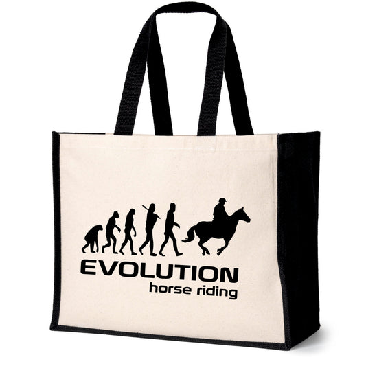 Horse Riding Tote Bag Birthday Horse Pony Gift For Ladies Canvas Shopper