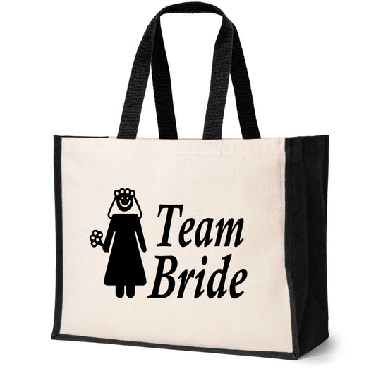 Team Bride Tote Bag Wedding Hen Party Ladies Canvas Shopper