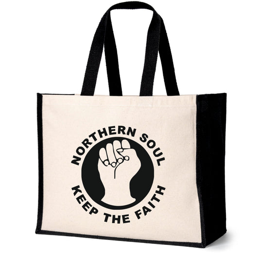 Northern Soul Tote Bag Birthday Music Lovers Gift For Ladies Canvas Shopper