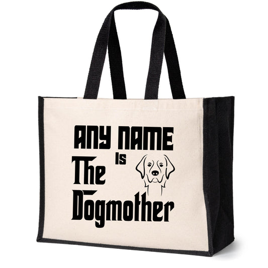 Personalised The Dog Mother Tote Bag Any Name Dog Lovers Ladies Canvas Shopper